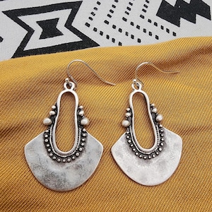 Bohemian Antiqued Silver Earrings