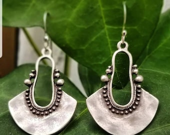 Antiqued Silver Earrings