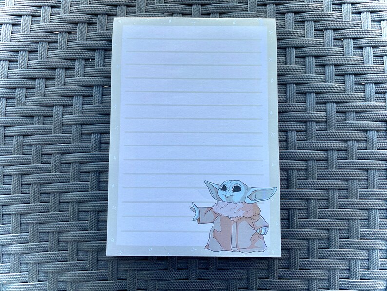 Baby Yoda Notepad / Digital Art / Illustration / Star Wars Etsy