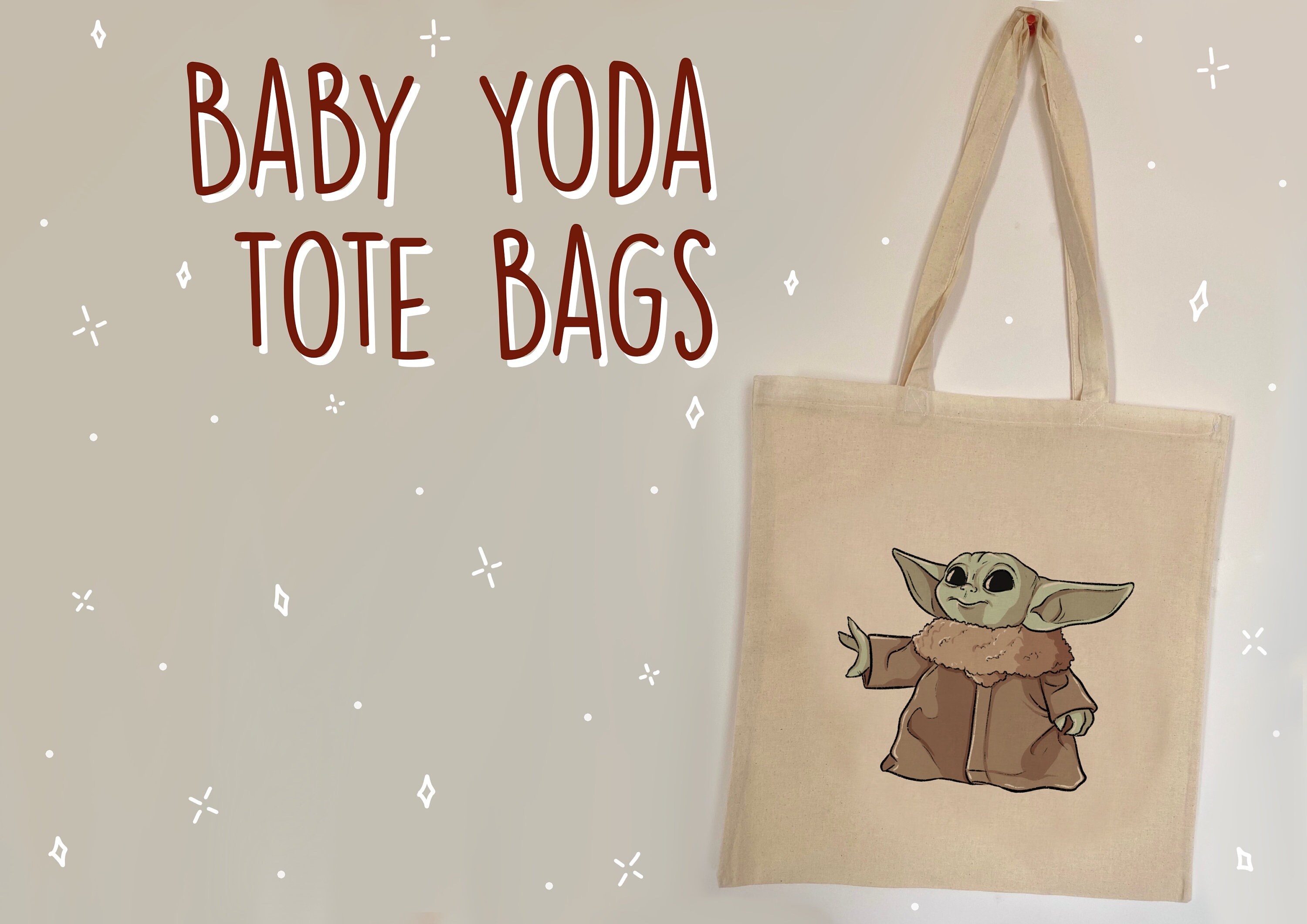 Baby Yoda Tote Bag / Various Designs Etsy