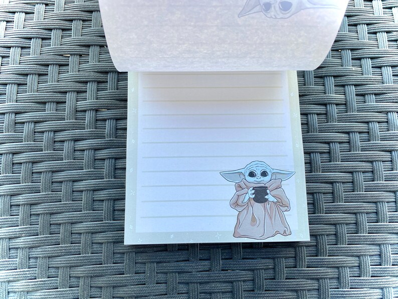 Baby Yoda Notepad / Digital Art / Illustration / Star Wars Etsy