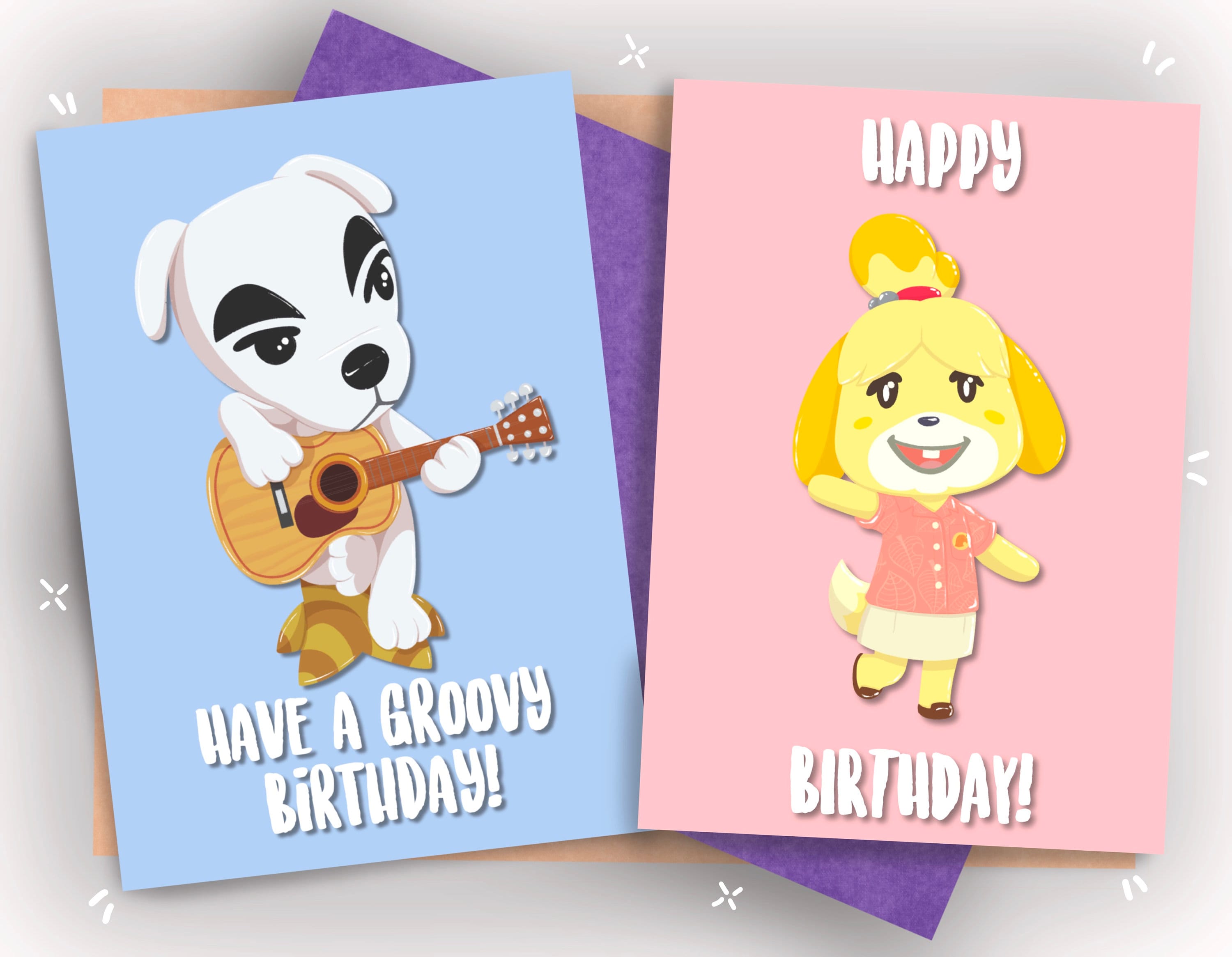 Animal Crossing Greeting Cards / Custom /A5/A6 / Digital Art / Etsy UK