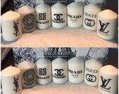 Designer inspired pillar candles