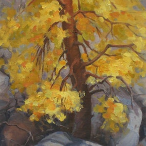 Fall in the Mountains - Original Oil Painting