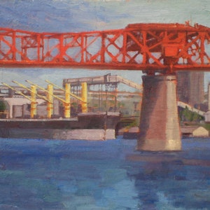 Broadway Bridge  - Original Oil Painting