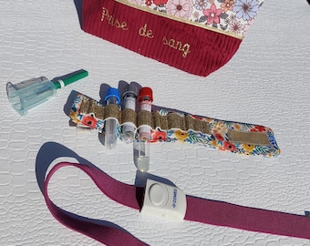 Blood collection tube holder bracelet. Blood sampling bracelet for nurses