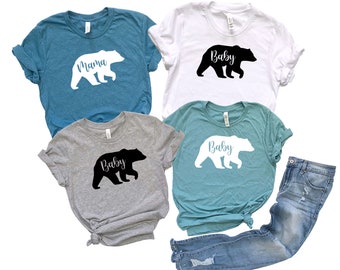 Matching Mommy & Daughter T-Shirt, Mama and Baby Bear, Mother's Birthday Gift, Birthday Present For Mom, Mother's Day T-Shirt, Mother's Day