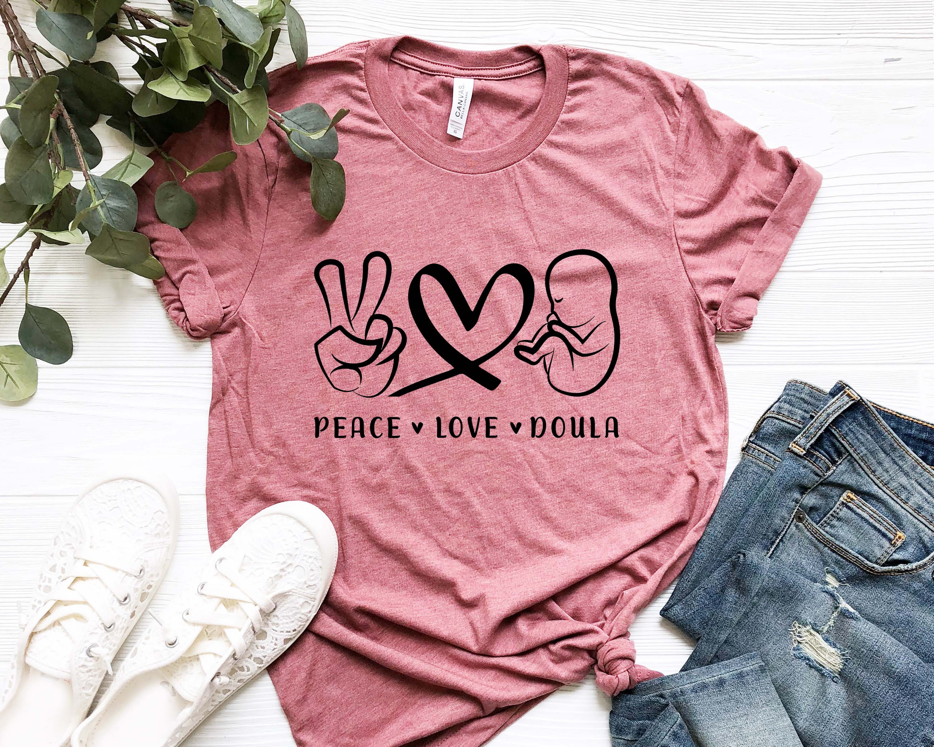 Peace Love Doula Shirt Doula Shirt Douling Shirt Certified | Etsy