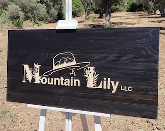Solid Wood Business Spa Sign, Large Hostel, Hotel Sign, Motel Sign, Bed & Breakfast Sign, Personalized Salon Sign, Custom The Resort Sign