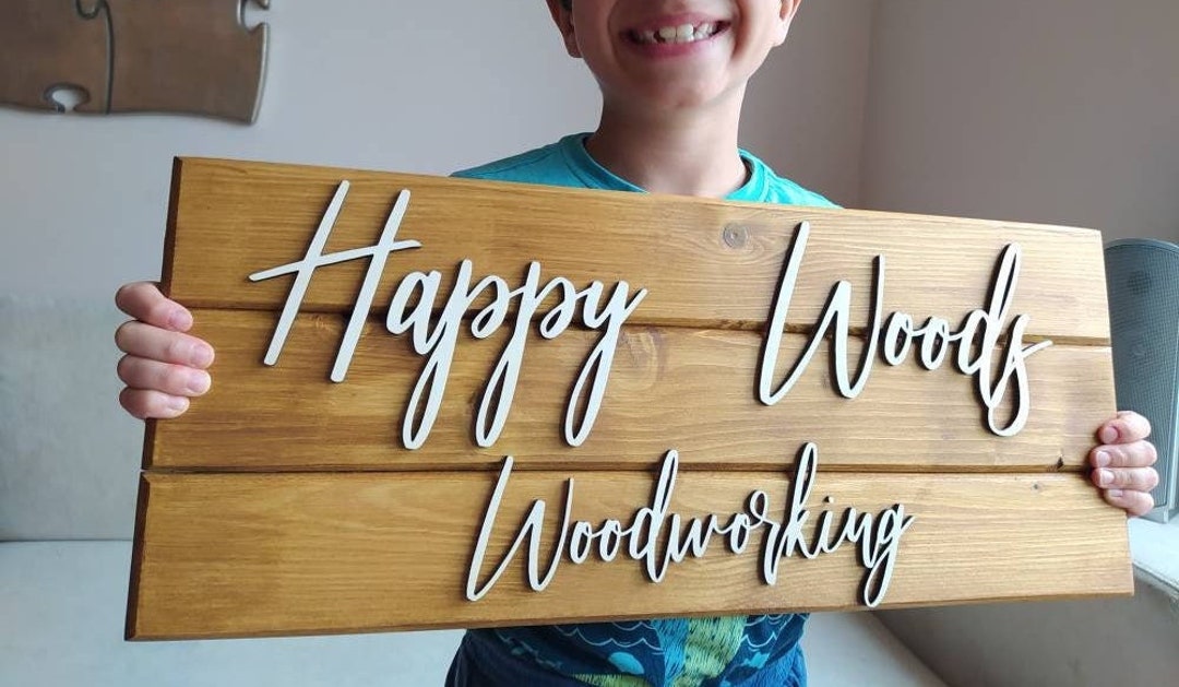 Custom Workshop Sign – Personalized Business Logo, Rustic Workshop Sign ...