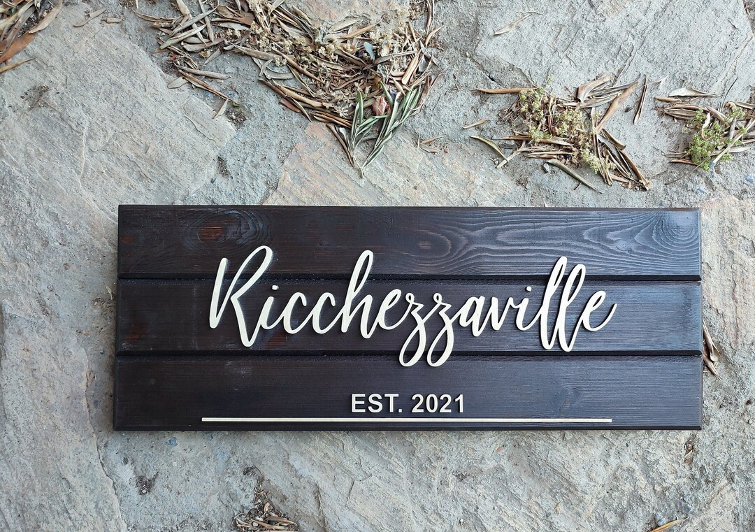 Custom Last Name Sign, Rustic, Farmhouse Home Wall Decor, Couple Gift ...