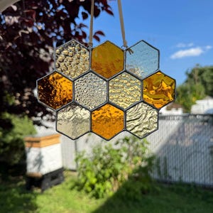 Waben-Buntglas-Sonnenfänger Bleifrei