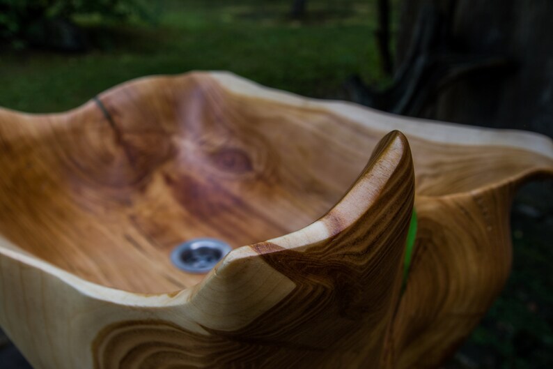 Unique Handmade Wooden Sink With Epoxy Details / Functional Etsy