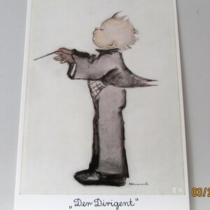 vintage Hummel - Le chef d'orchestre - Carte postale