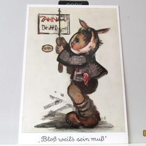 vintage Hummel - Rendez-vous chez le dentiste - Carte postale