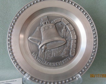 Vogel 1977 Pewter Christmas Collector Plate