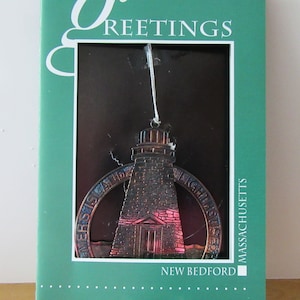 1994 Ornement et carte du phare de New Bedford « Palmer’s Island »