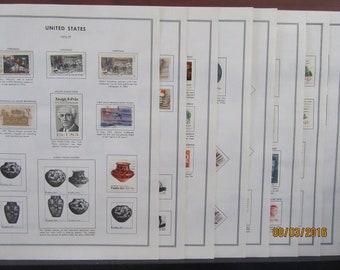 10 Sheets from U.S. Liberty Stamp Album Lot 12