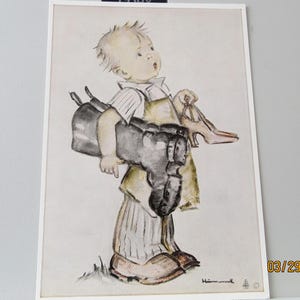 vintage Hummel - Garçon cordonnier - Carte postale
