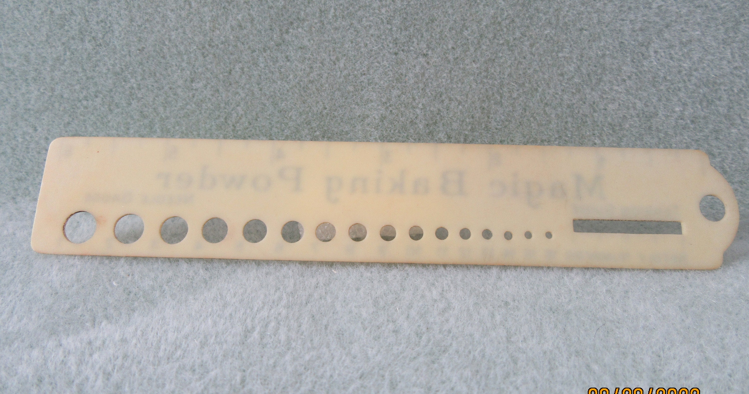 1950s Magic Baking Powder 6 Inch Ruler With Knitting Needle Gauge and ...