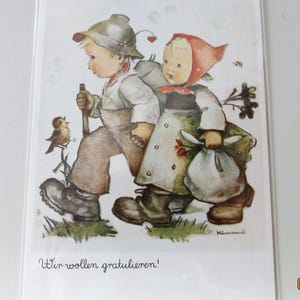 Hummel vintage - Nous voulons nous féliciter - Carte postale
