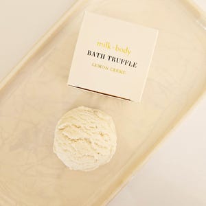 Trufa de baño de crema de limón / Baño de burbujas, Barra de burbujas, Baño hidratante, Regalo de spa, Regalos de autocuidado