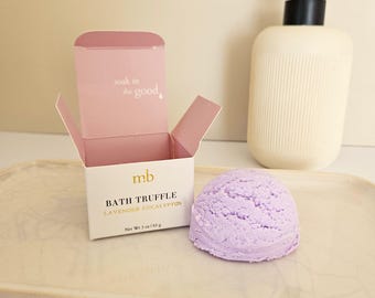 Baño de burbujas con trufa de lavanda y eucalipto / manteca de karité