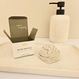 Baño de burbujas Salted Breeze + Plum Bath Truffle / Barra de burbujas, Baño hidratante, Regalo de spa, Regalos de autocuidado