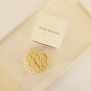 Trufa de baño de leche y miel / Baño de burbujas, Barra de burbujas, Baño hidratante, Regalo de spa, Regalos de autocuidado