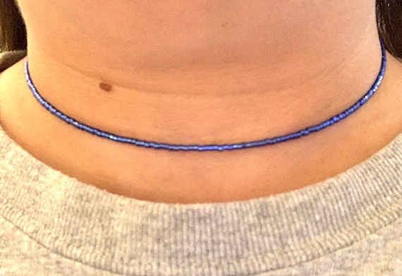 Beaded Boho Dainty Glass Choker Festival Jewelery Boho Beaded Choker Boho Chokers Hippie Jewellery Bohemian Choker Necklace