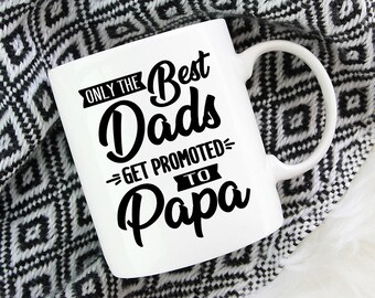 Solo los mejores papás ascienden a papá / Linda taza de abuelo / Regalo del día del padre / Feliz día del padre / Regalo para papá / Nuevo regalo para abuelo