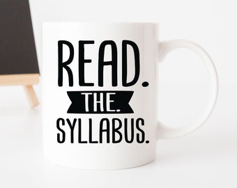 Lesen Sie den Lehrplan Lustige Schullehrer Tasse | Geschenk für Lehrer | Erster Schultag | Kollegium Professor | Lernhilfe