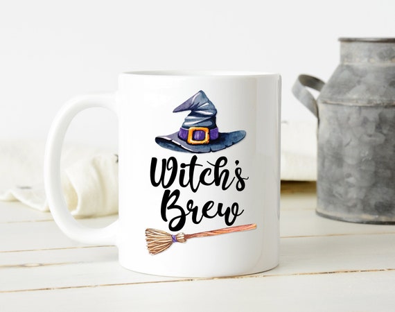 Witch's Brew Mug | Witch Hat Mug | Happy Halloween | Trick Or Treat | Cute Witch Mug | Witches Brew | Halloween Gift | Gift For Friend