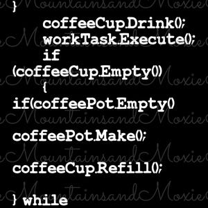 Computerprogrammierer PNG | Eingabeaufführung Design | Lustiger Kaffee-Code | Computer Fachmann Geschenk | Nur digitaler Sofort-Download