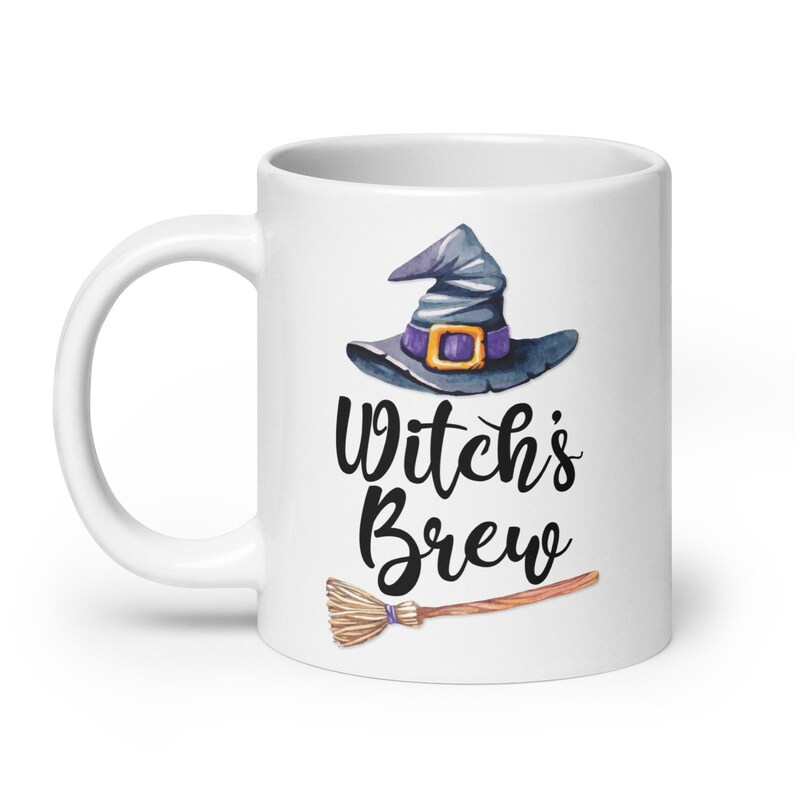 Caneca da fermentação da bruxa | Caneca do chapéu da bruxa | Feliz Dia das Bruxas | Doces ou travessuras | Caneca bonito da bruxa | Cerveja de Bruxas | Presente de Halloween | Presente para amigo imagem 5