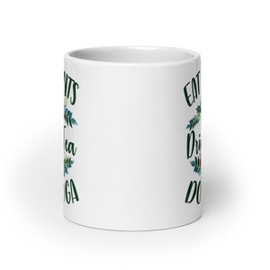 Eat Plants Drink Tea Do Yoga Mug | Vegetarian Mug | Tea Cup | Gift For Yogi | Yoga Gift | Vegan Gift | Floral Yoga Mug | Healthy Lifestyle image 6