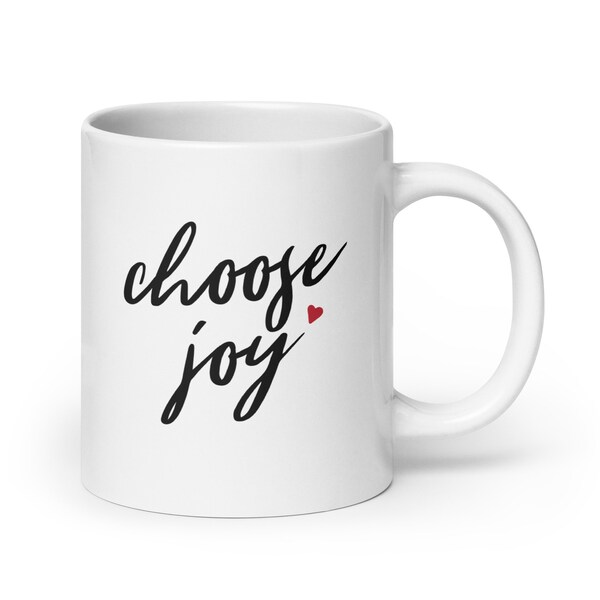 Choose Joy Cute Inspirational Coffee Mug | Inspirational Mug | Motivational Mug | Coffee Mug With Saying | Positive Vibes | Choose Joy Mug