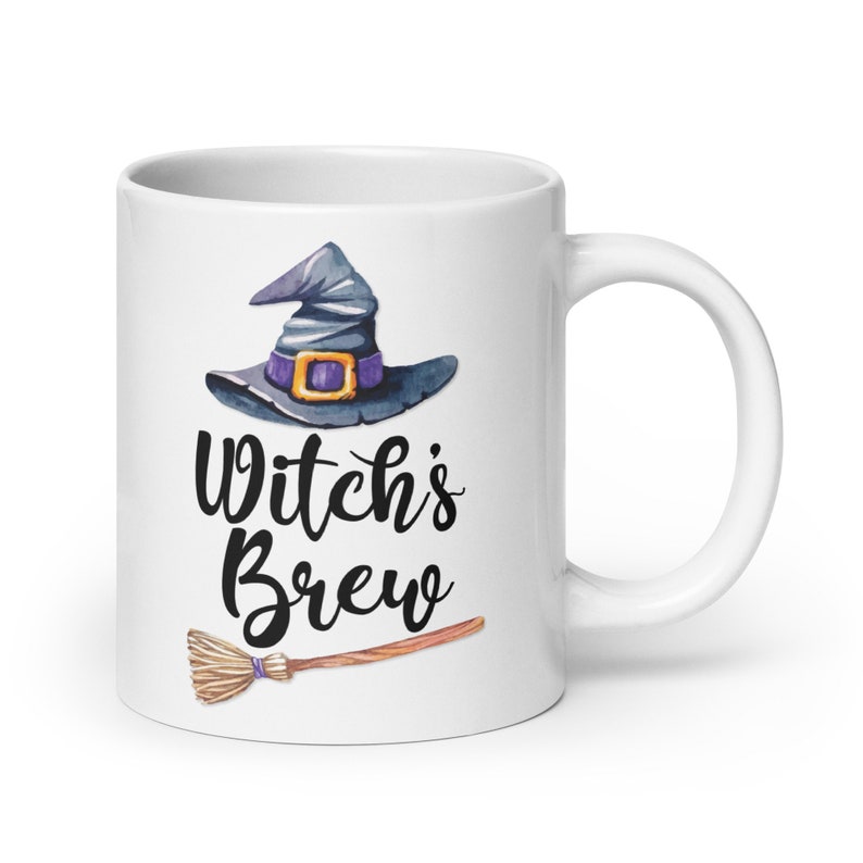 Caneca da fermentação da bruxa | Caneca do chapéu da bruxa | Feliz Dia das Bruxas | Doces ou travessuras | Caneca bonito da bruxa | Cerveja de Bruxas | Presente de Halloween | Presente para amigo imagem 4