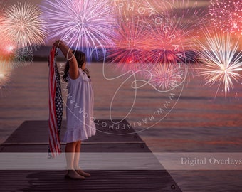 Feuerwerk Digitale Overlays- Feuerwerk- für Ps & Pse oder eine andere Fotobearbeitungs-Software - Sofortiger Download