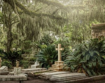 Bonaventure Historic Cemetery in Savannah, Ga fine art print