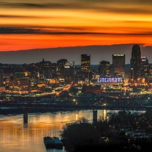 Orange Skies of the Cincinnati Skyline