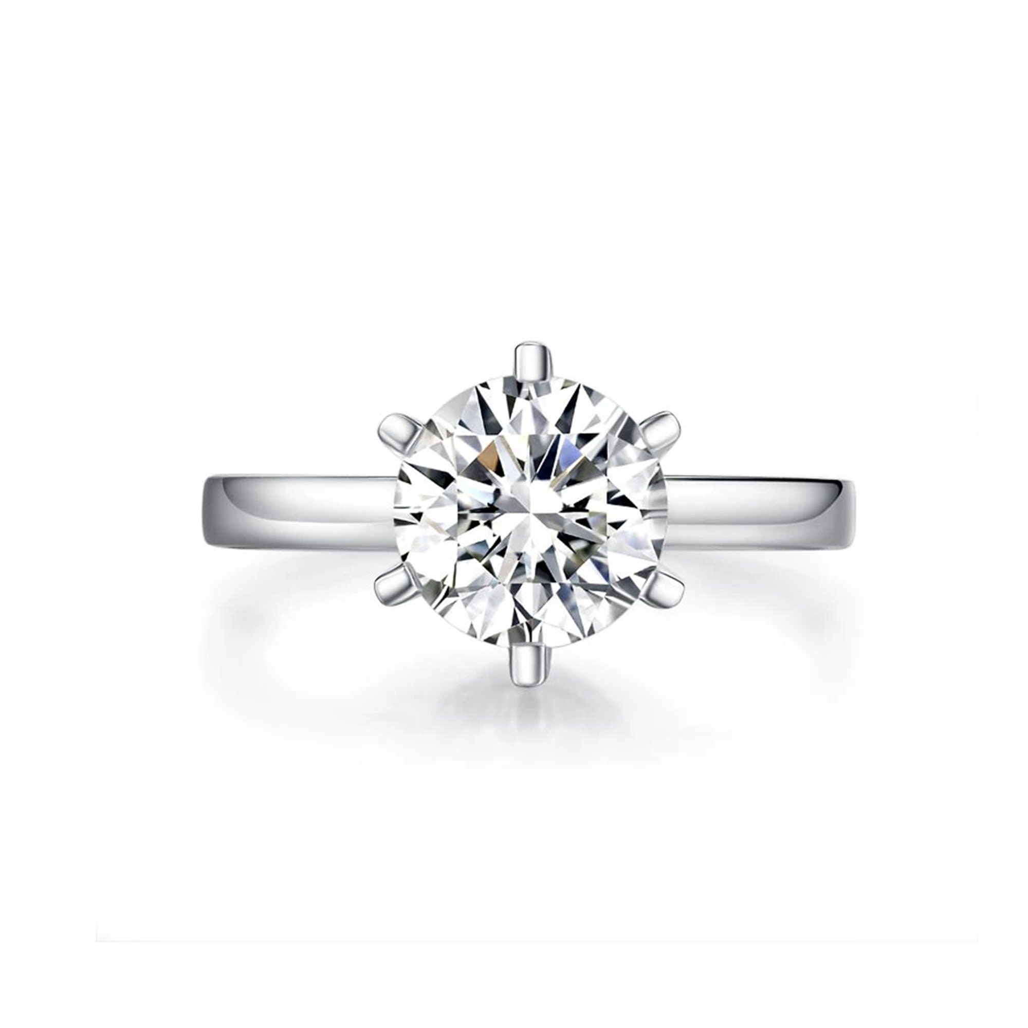 2 Carat Moissanite Diamond Ring 8mm Wedding Moissanite | Etsy