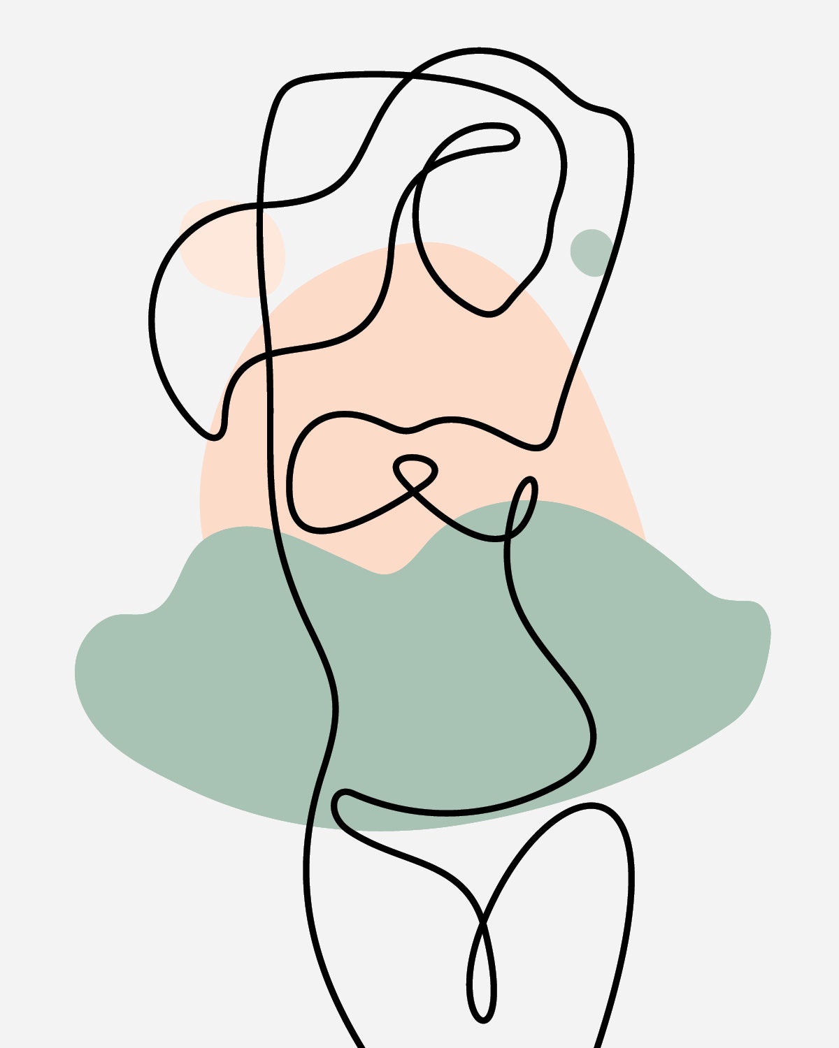 Woman in Bikini Line Art Modern Line Drawing Downloadable Etsy