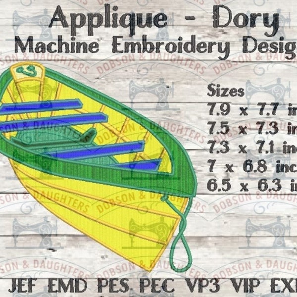 Applique - Dory - Machine Embroidery Design Files