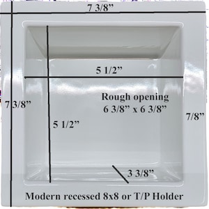 Modern Series 8x8 Shower Shampoo Recessed Niche box