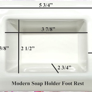 Modern Series 4x6  Soap Foot Rest Shower Shampoo Recessed Niche