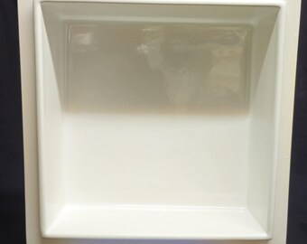 2 étagères De Douche Murales En Céramique Blanche – 9 3/4 X 16 1/2 Pouces – Fabriquées Aux US