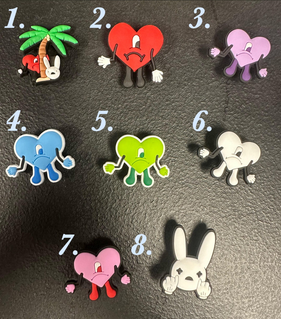 Bad Bunny Croc Charms Etsy