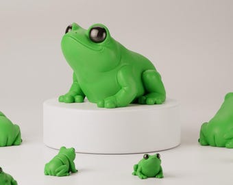 Frog Keychain 3D Printed