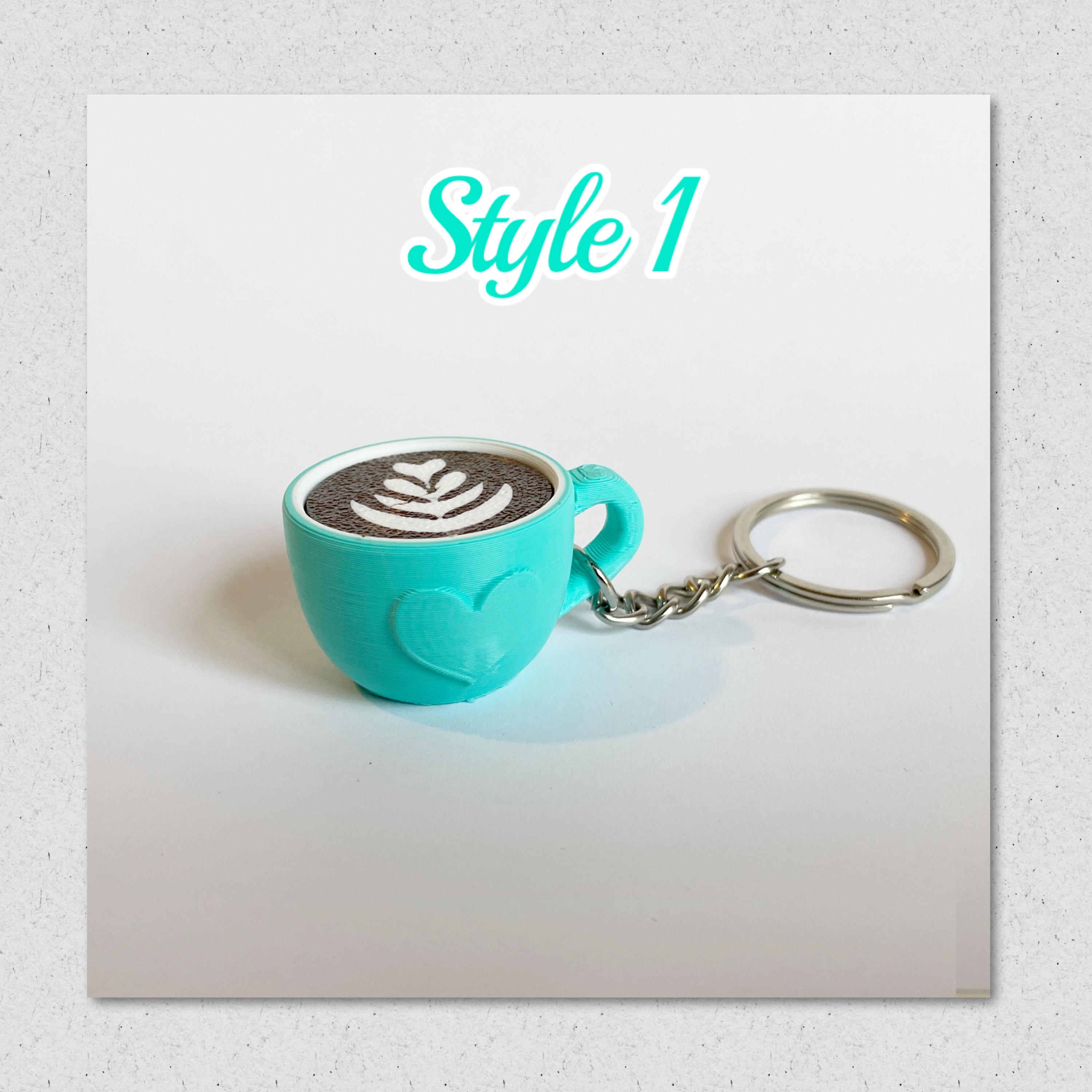Coffee Mug Keychain 3D Printed - Etsy